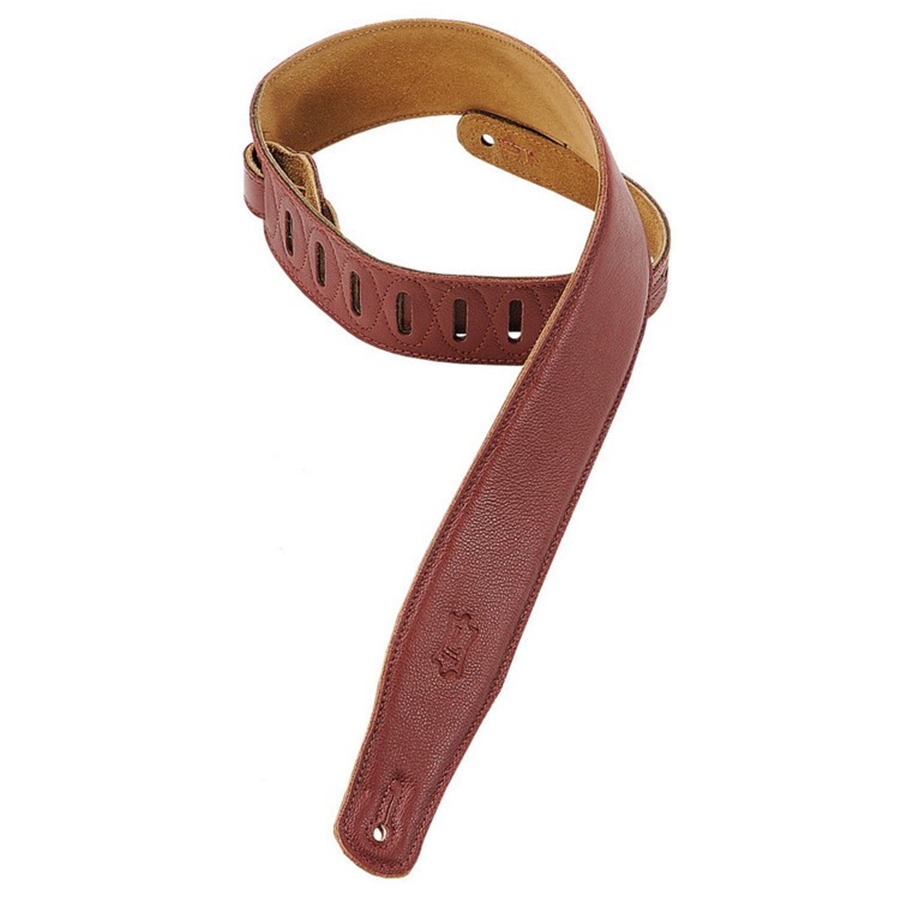 Levy's M26GF-BRG Tracolla in pelle imbottita con retro in pelle scamosciata Burgundy2 1/2'