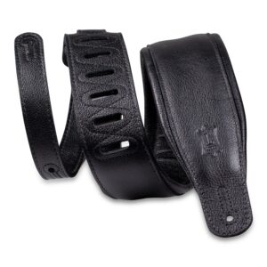 Levy's M26GP-BLK-BLK Tracolla in pelle Black con retro Black 3 1/4'