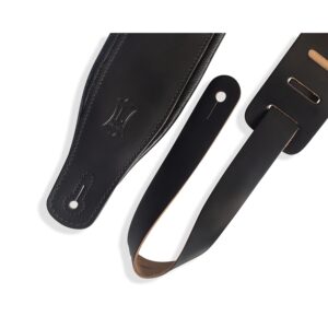 Levy's M26PD-BLK Tracolla in pelle pieno fiore imbottita Black 3'