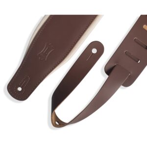 Levy's M26PD-BRN_CRM Tracolla in pelle pieno fiore imbottita Brown con retro Cream 3'