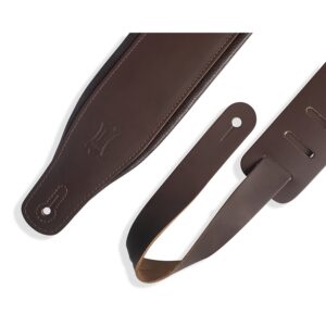 Levy's M26PD-DBR_DBR Tracolla in pelle pieno fiore imbottita Dark Brown e Dark Brown 3'