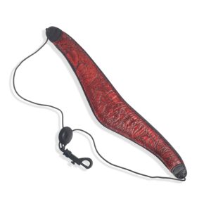 Levy's M27W-001 Tracolla per sax in pelle Deluxe Geranium Red Black 2'