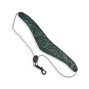 Levy's M27W-002 Tracolla per sax in pelle Deluxe Jade Turquoise Black 2'