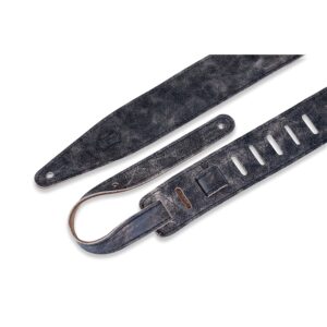 Levy's M317BLZ-BLK Tracolla in pelle conciata al cromo Black 2 1/2'