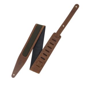Levy's M317TRI-BRN-GRN Tracolla in pelle Crazy Horse Brown Green 2 1/2'