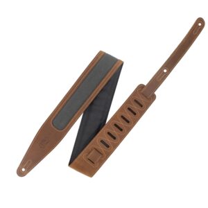Levy's M317TRI-BRN-GRY Tracolla in pelle Crazy Horse Brown Grey 2 1/2'