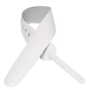 Levy's M4-WHT Tracolla in pelle pieno fiore White 3 1/2'