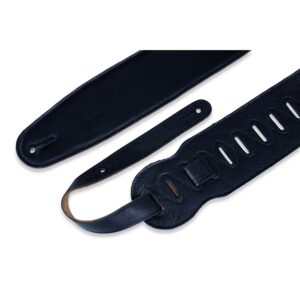 Levy's M4GF-BLK Tracolla in pelle con retro in pelle scamosciata Black 3 1/2'
