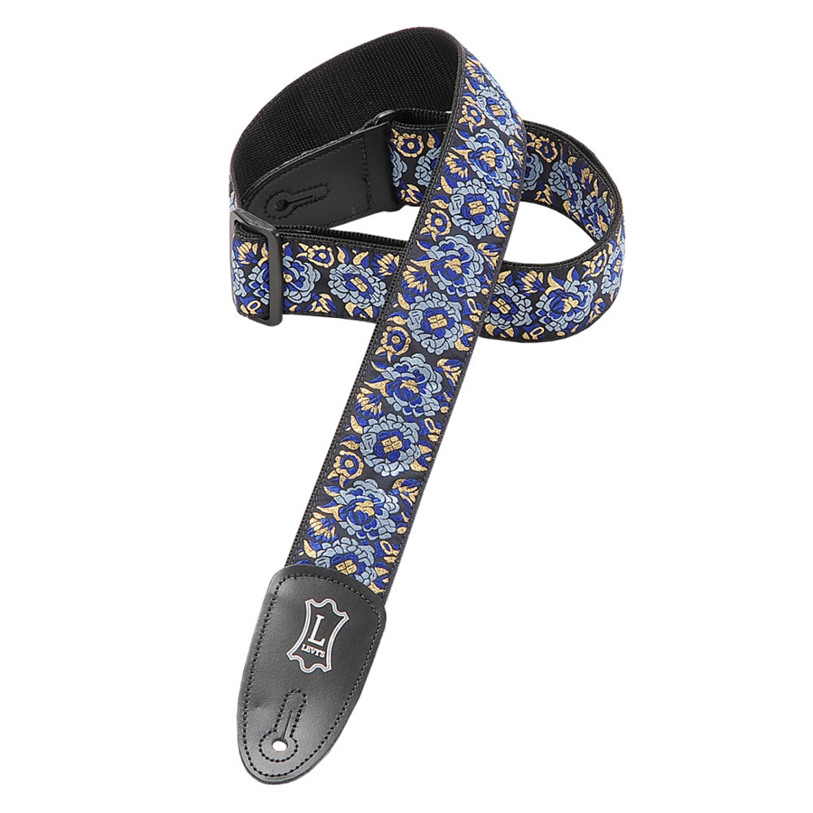 Levy's M8AS-NAV Tracolla in jacquard Navy con retro in polipropilene 2'