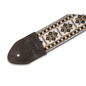 Levy's M8HTV-07 Tracolla in jacquard Brown & White 2'