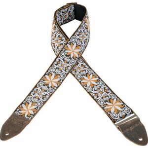 Levy's M8HTV-13 Tracolla in jacquard Yellow & White 2'