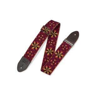 Levy's M8HTV-21 Tracolla in jacquard Red & Gold 2'