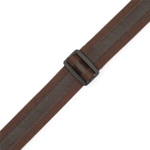 Levy's MC2CG-BRN-DBR Tracolla in cotone Brown con strip in pelle Dark Brown 2'