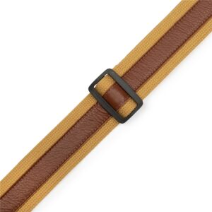 Levy's MC2CG-TAN-TAN Tracolla in cotone Tan con strip in pelle Tan 2'