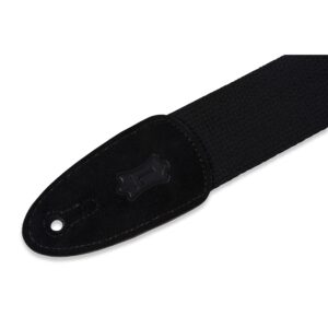 Levy's MC8-BLK Tracolla in cotone con terminali in pelle scamosciata Black 2'