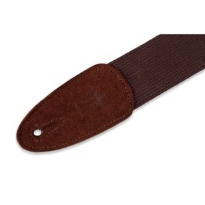 Levy's MC8-BRN Tracolla in cotone con terminali in pelle scamosciata Brown 2'