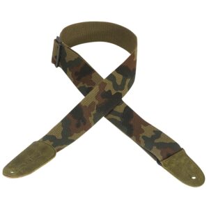 Levy's MC8-CAM Tracolla in cotone Camoflage con terminali in pelle scamosciata Forest Green 2'