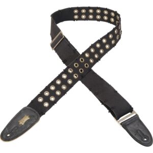Levy's MC8TWEY-BLK Tracolla in cotone usurato con occhielli in ottone Black 2'