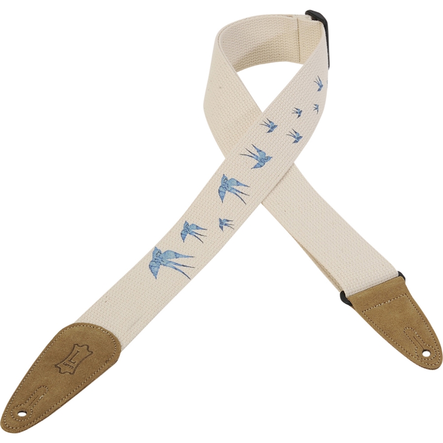 Levy's MC8U-006 Tracolla in cotone decorata Blue Bird 2'