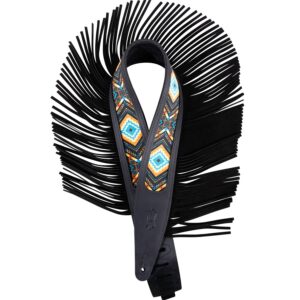 Levy's MG317BOI-BLK Tracolla in pelle Crazy Horse Black 2 1/2'