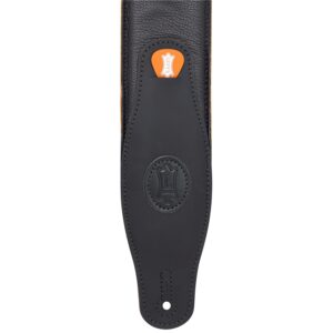 Levy's MGS83CS-BLK-HNY Tracolla in pelle imbottita con retro in pelle scamosciata Black & Honey 3'
