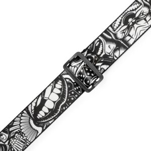 Levy's MP2TAT-001 Tracolla in poliestere Tattoo Series B&W Clowns 2'