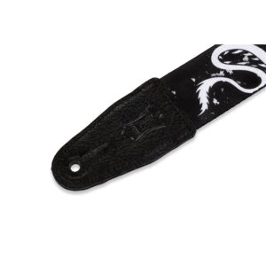Levy's MPD2-013 Tracolla in poliestere Black & White Dragon 2'
