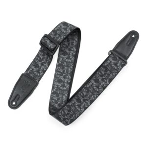 Levy's MPD2-111 Tracolla in poliestere Black & Grey Skulls 2'