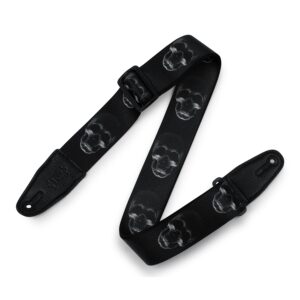 Levy's MPD2-112 Tracolla in poliestere Black & White Skulls 2'
