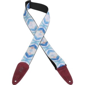 Levy's MPSDS2-007 Tracolla in poliestere con terminali in pelle scamosciata Blue Tribal 2'