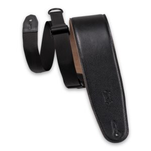 Levy's MRH4GF-BLK Tracolla in pelle Right Height Black & Tan 3 1/2'