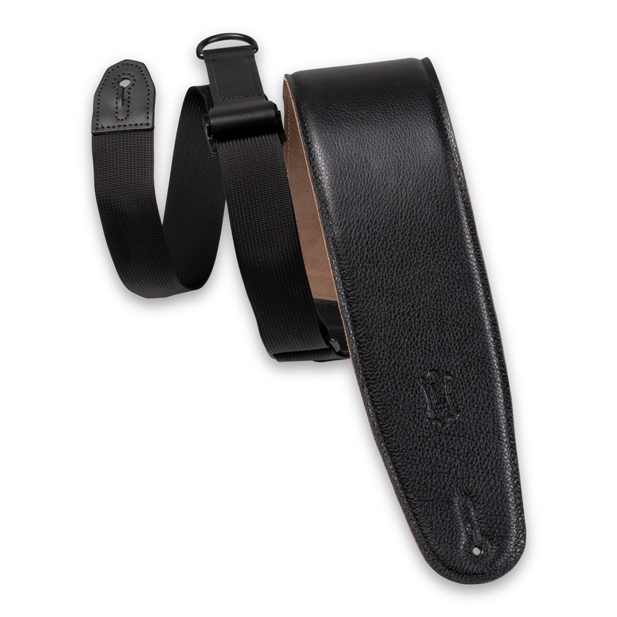 Levy's MRH4GF-BLK Tracolla in pelle Right Height Black & Tan 3 1/2'