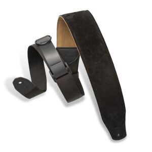 Levy's MRHSP-BLK Tracolla in pelle scamosciata Right Height Black 2 1/2'
