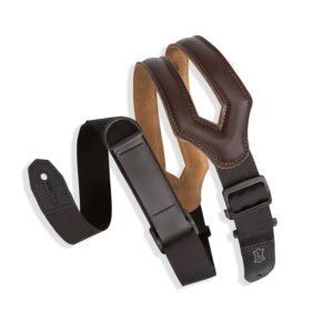 Levy's MRHSS-DBR Tracolla in pelle Right Height Ergonomic Dark Brown 3'