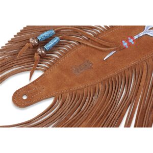 Levy's MS17AIF-004 Tracolla in pelle scamosciata Fringe Feather 2 1/2'