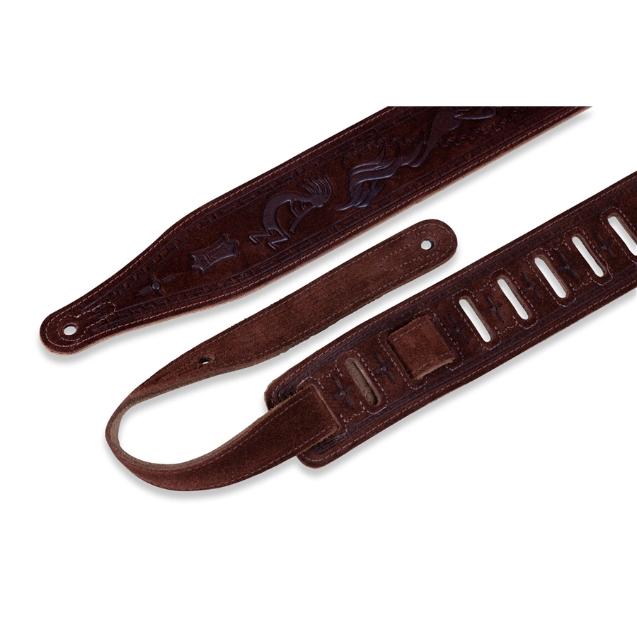 Levy's MS17T03-BRN Tracolla in pelle scamosciata Brown Kokopelli 2 1/2'