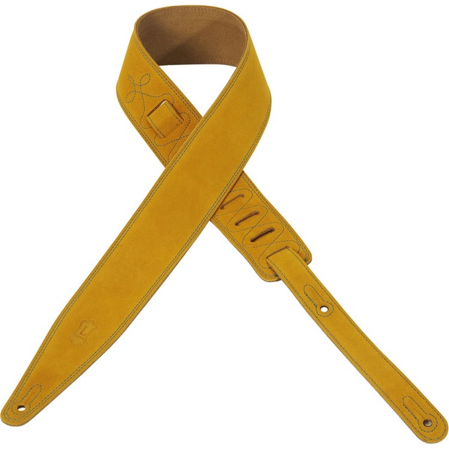 Levy's MS317AUR-YEL Tracolla in pelle scamosciata Yellow 2 1/2'