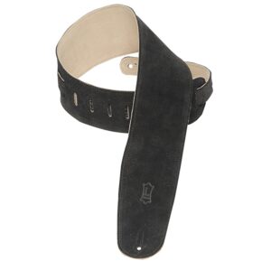 Levy's MS4-BLK Tracolla per basso in pelle scamosciata Black 3 1/2'