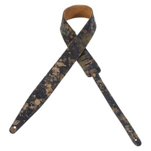 Levy's MSGL217-NAV Tracolla in pelle scamosciata con schizzi metallici e dorati Navy 2'