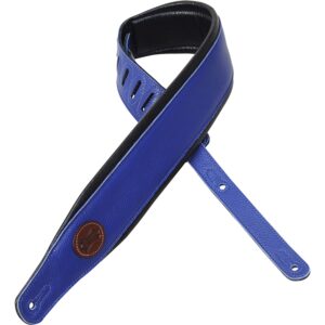 Levy's MSS2-BLU Tracolla in pelle imbottita Blue 3'