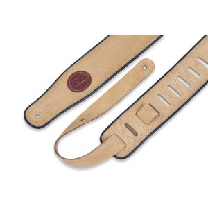 Levy's MSS3-TAN Tracolla in pelle scamosciata con piping Tan & Black 2 1/2'