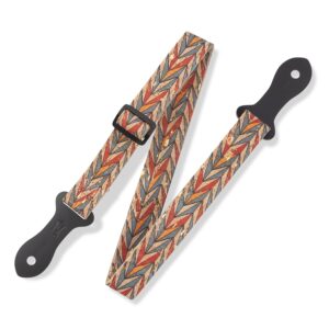 Levy's MX23ALL-002 Tracolla per ukulele in sughero Multi Color Chevron 1'
