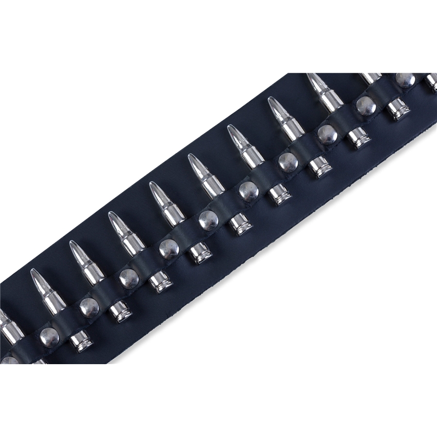 Levy's PM28-2B-BLK Tracolla in pelle con proiettili finti Bullets 2'