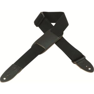 Levy's MC8PJ-BLK Tracolla per youth guitar e ukulele in cotone Black 1 1/2'