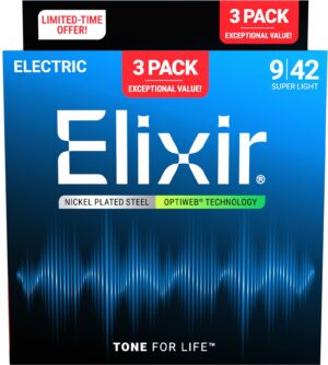 ELIXIR 3-PACK 16571 ELECTR NICKEL PLATED STEEL OPTIWEB