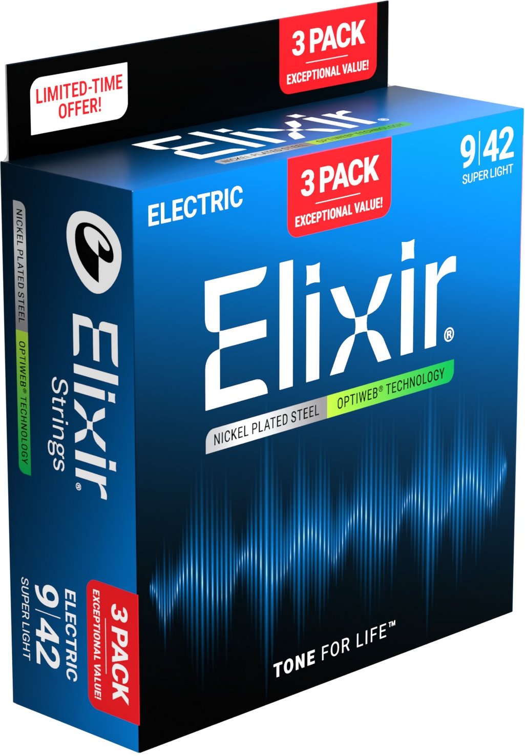 ELIXIR 3-PACK 16571 ELECTR NICKEL PLATED STEEL OPTIWEB