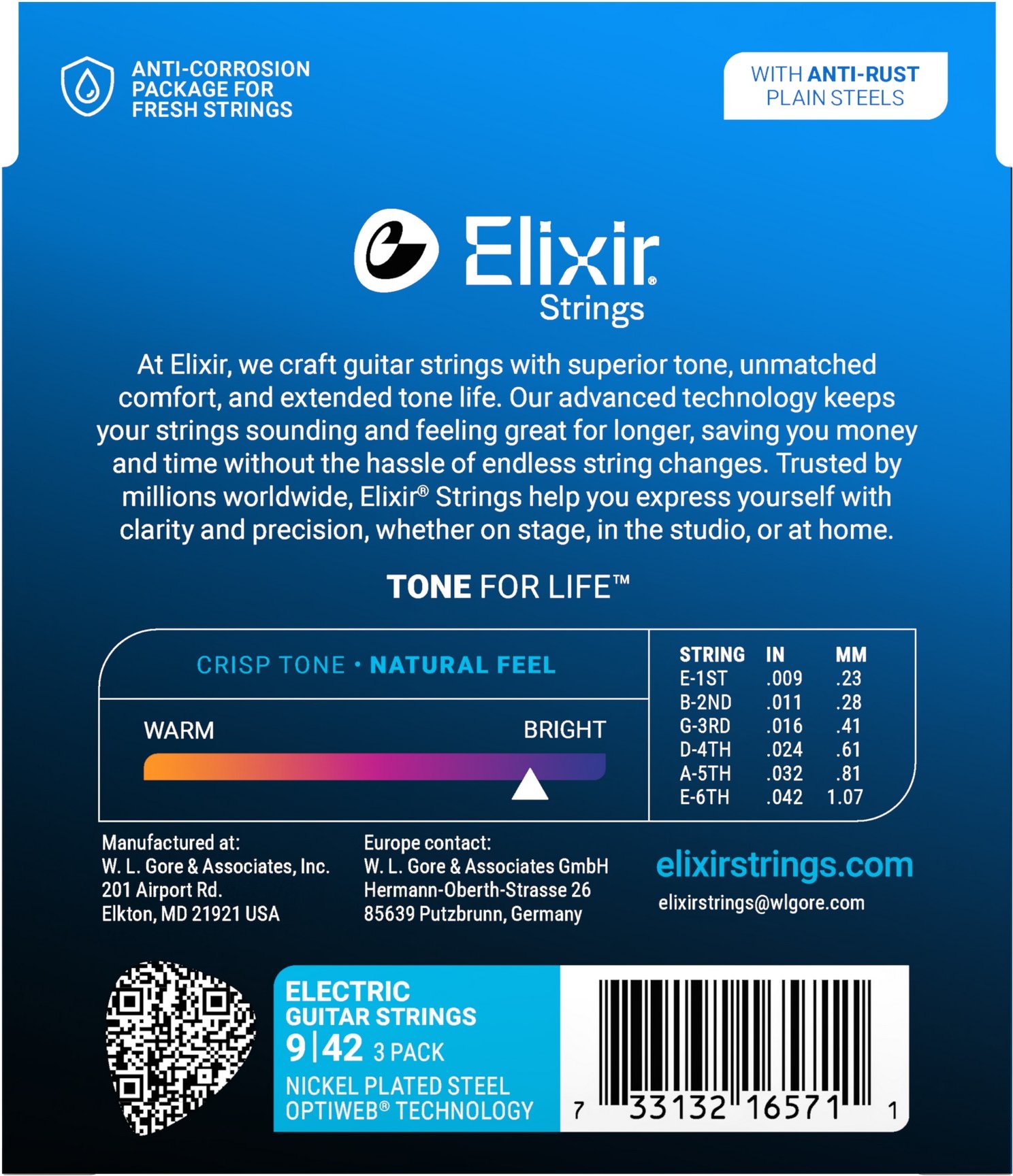 ELIXIR 3-PACK 16571 ELECTR NICKEL PLATED STEEL OPTIWEB