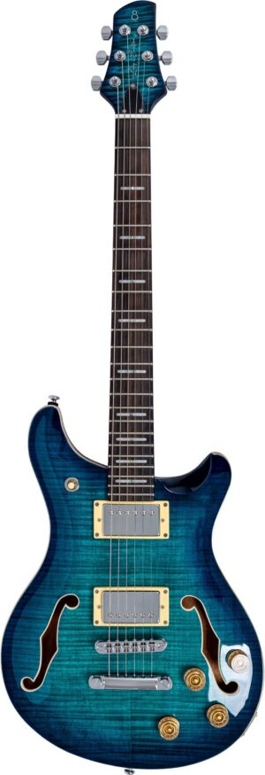 SIRE GUITARS Q7 HOLLOW TBL TRANS BLUE