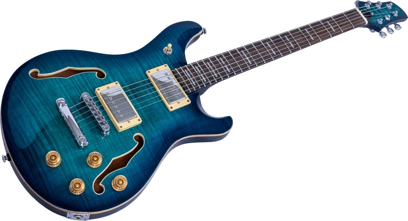 SIRE GUITARS Q7 HOLLOW TBL TRANS BLUE
