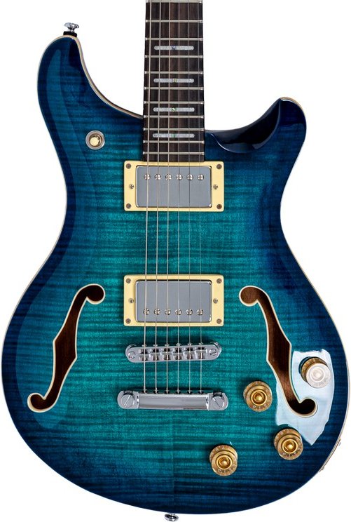SIRE GUITARS Q7 HOLLOW TBL TRANS BLUE